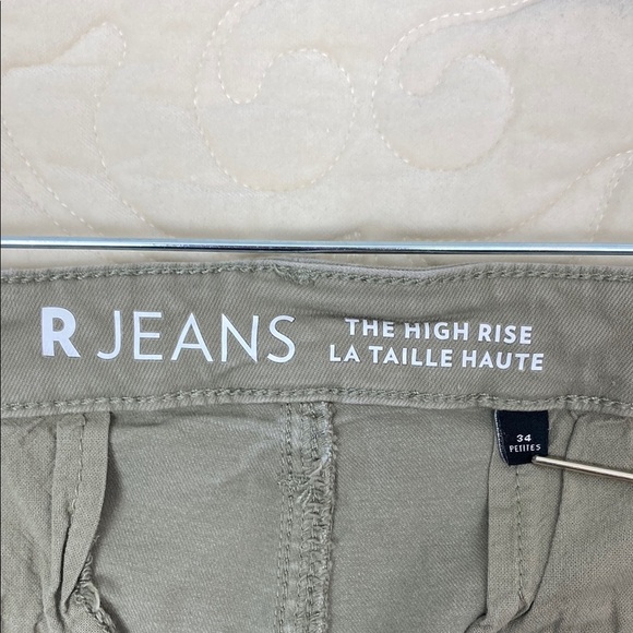 R Jeans The Highrise Cargo Pants Olive Green Size 34 Petite - Picture 10 of 11